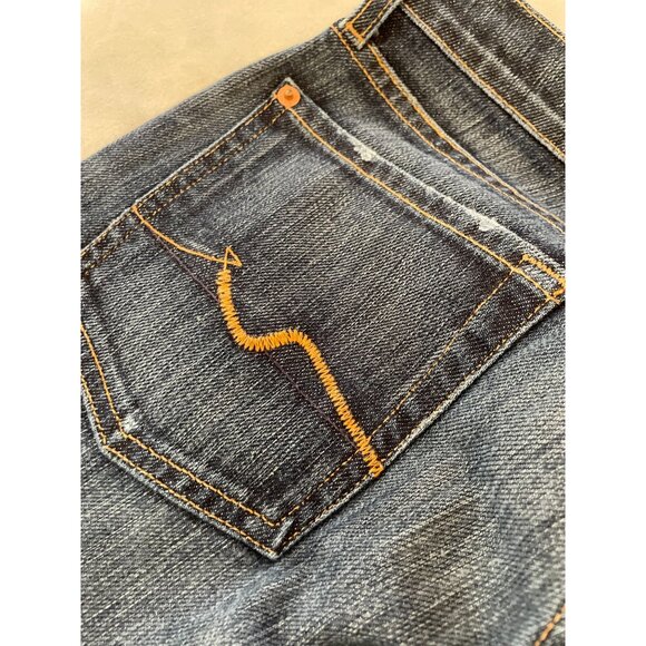 7 For All Mankind Womens Y2K Bootcut Jeans Size 28 Dark Wash Cotton/Spandex Blen - Picture 11 of 12